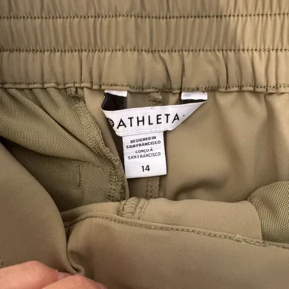 NWT Athleta Pinnacle Trousers in Olive Branch - Picture 6 of 13